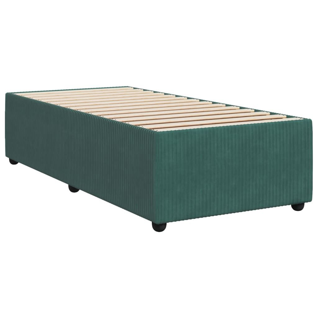 vidaXL Bett Bettgestell ohne Matratze Dunkelgrün günstig online kaufen