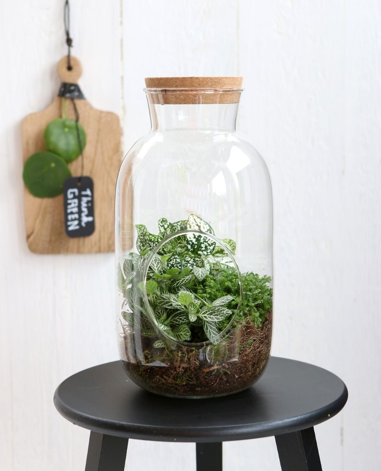 NaDeco Dekovase Zylinder Flasche mit Korken günstig online kaufen