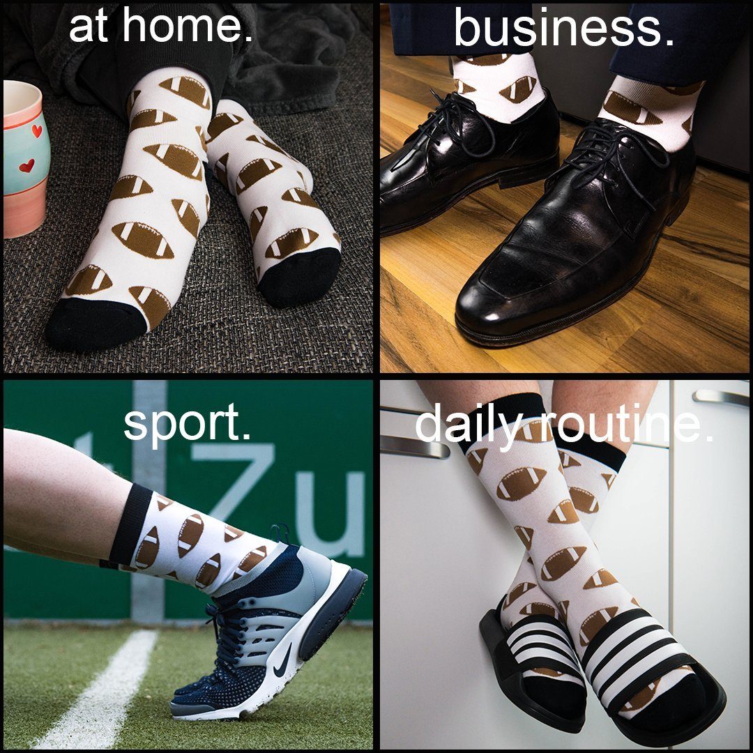 Football Freizeitsocken Socken & TwoSocks Herren lustige Socken Damen, Einheitsgröße