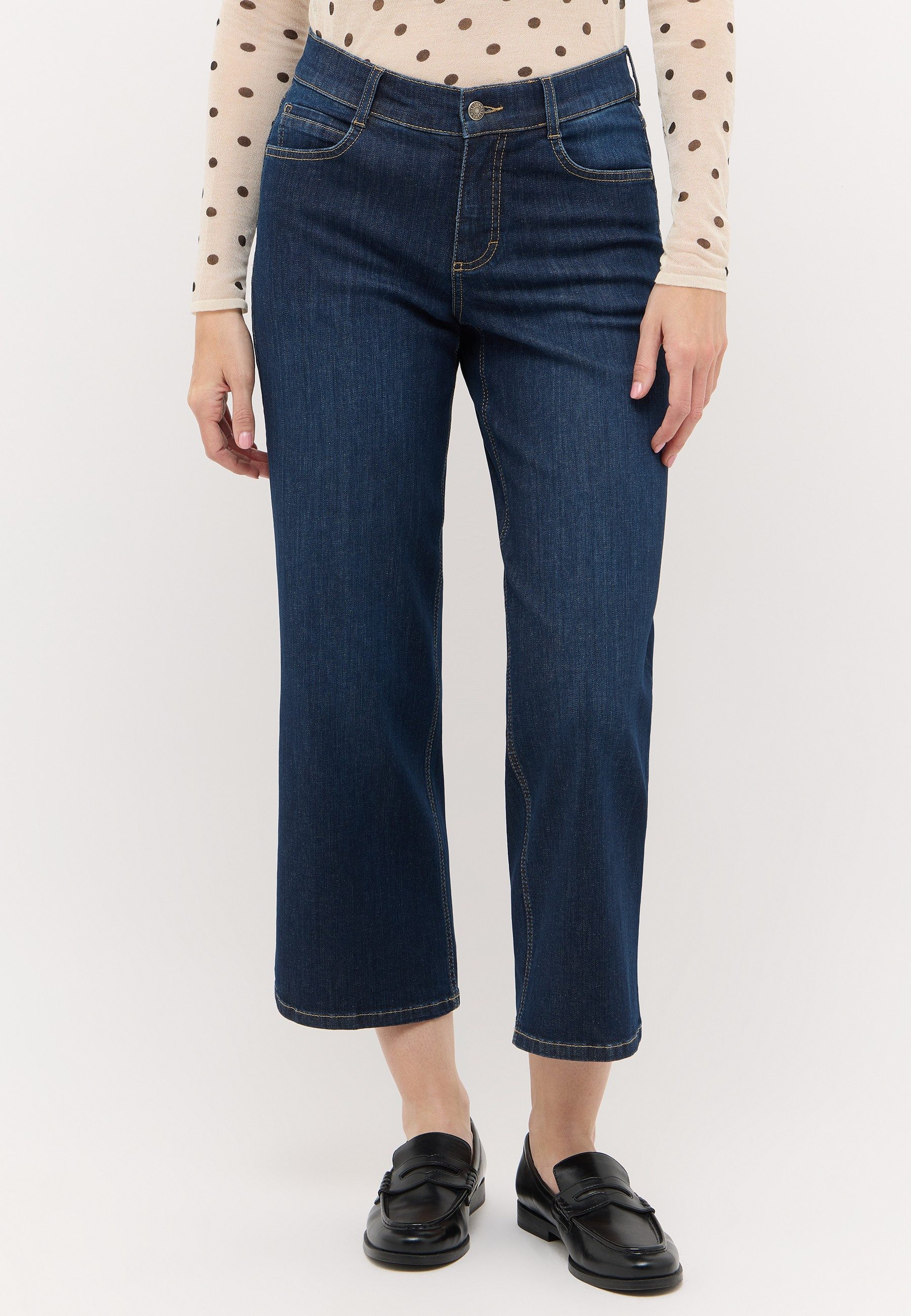ANGELS 7/8-Jeans LAIA weite Passform, aus Baumwollmischung, mit Gürtelschlaufen