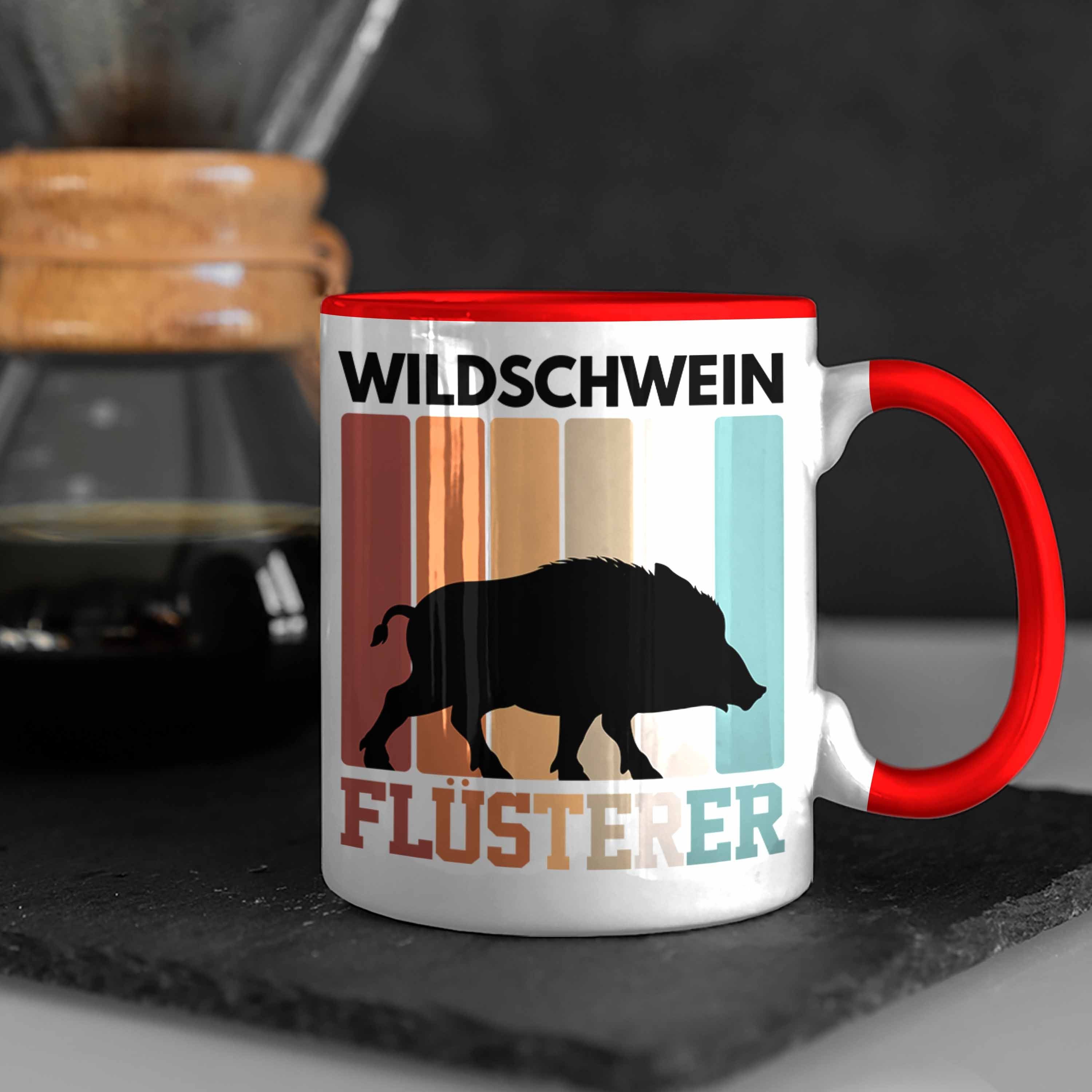 Trendation Tasse Tasse Geschenk - Lustige Jäger Trendation Flüsterer Rot Gesche Wildschwein
