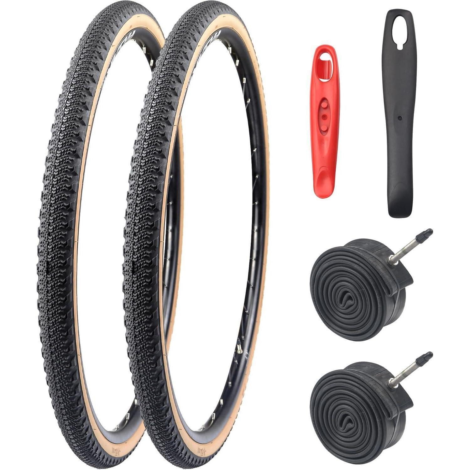 LuxusKollektion Fahrradreifen 2er-Pack 700x42C Fahrradreifen Mantel + 2er Schläuche Set 44-622 ETRTO
