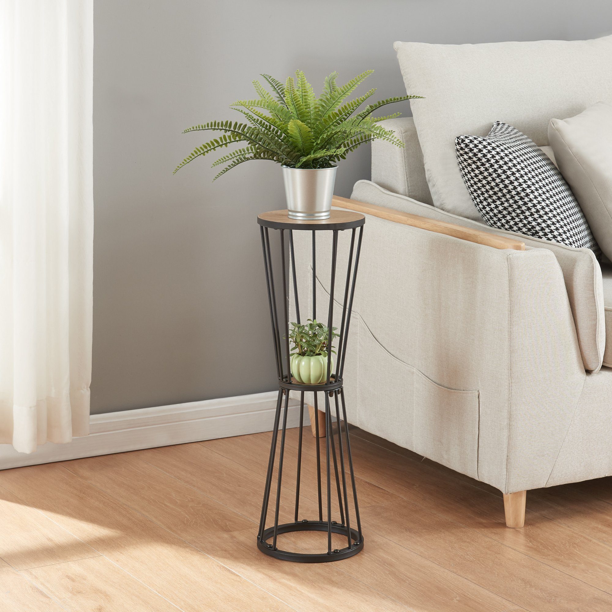 en.casa Blumenständer, »Fossbergom« mit 2 Ablagen günstig online kaufen