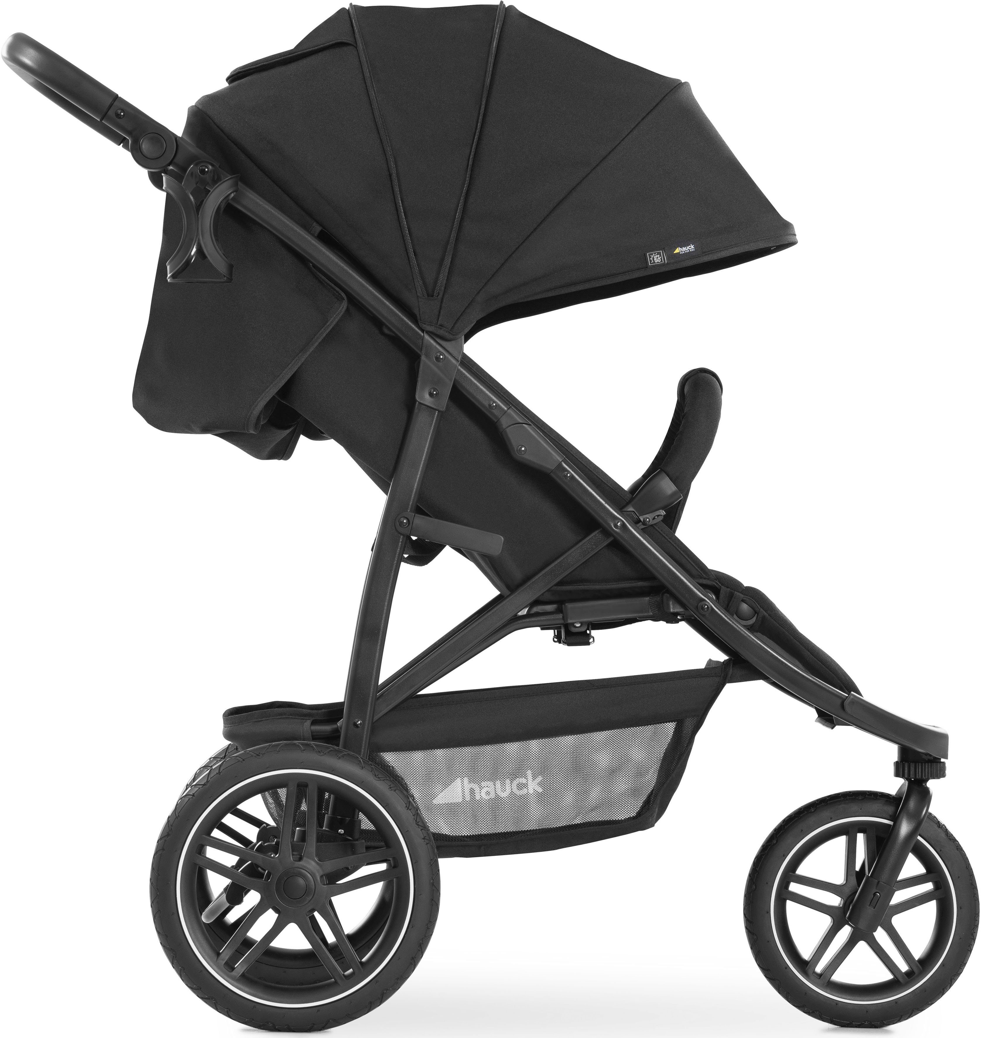 Hauck Dreirad-Kinderwagen Rapid 3R, black, mit schwenk- und feststellbarem Vorderrad