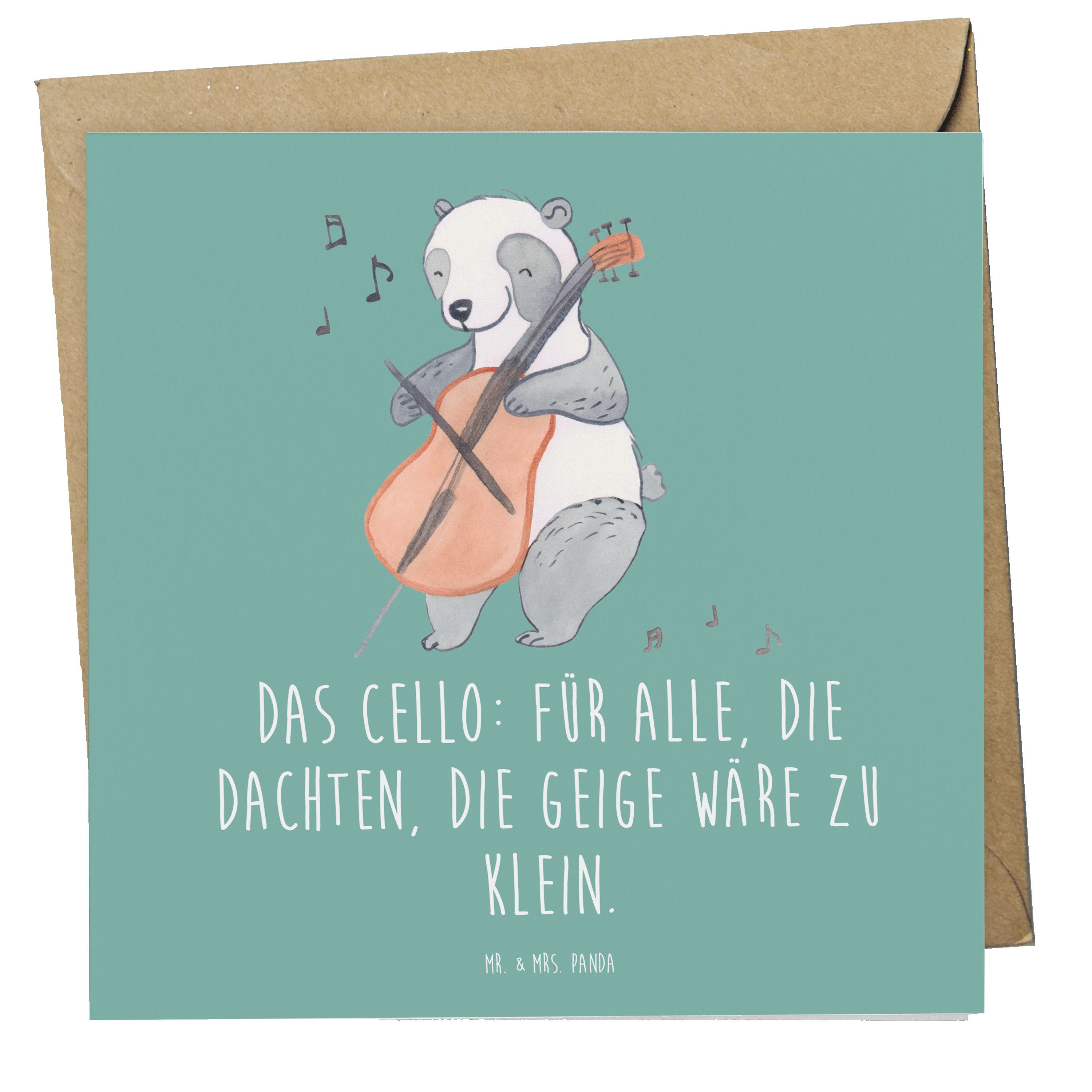 Grußkarte Cello Magie - Meeresbrise - Geschenk, Karte, Hochwertige Klappkarte