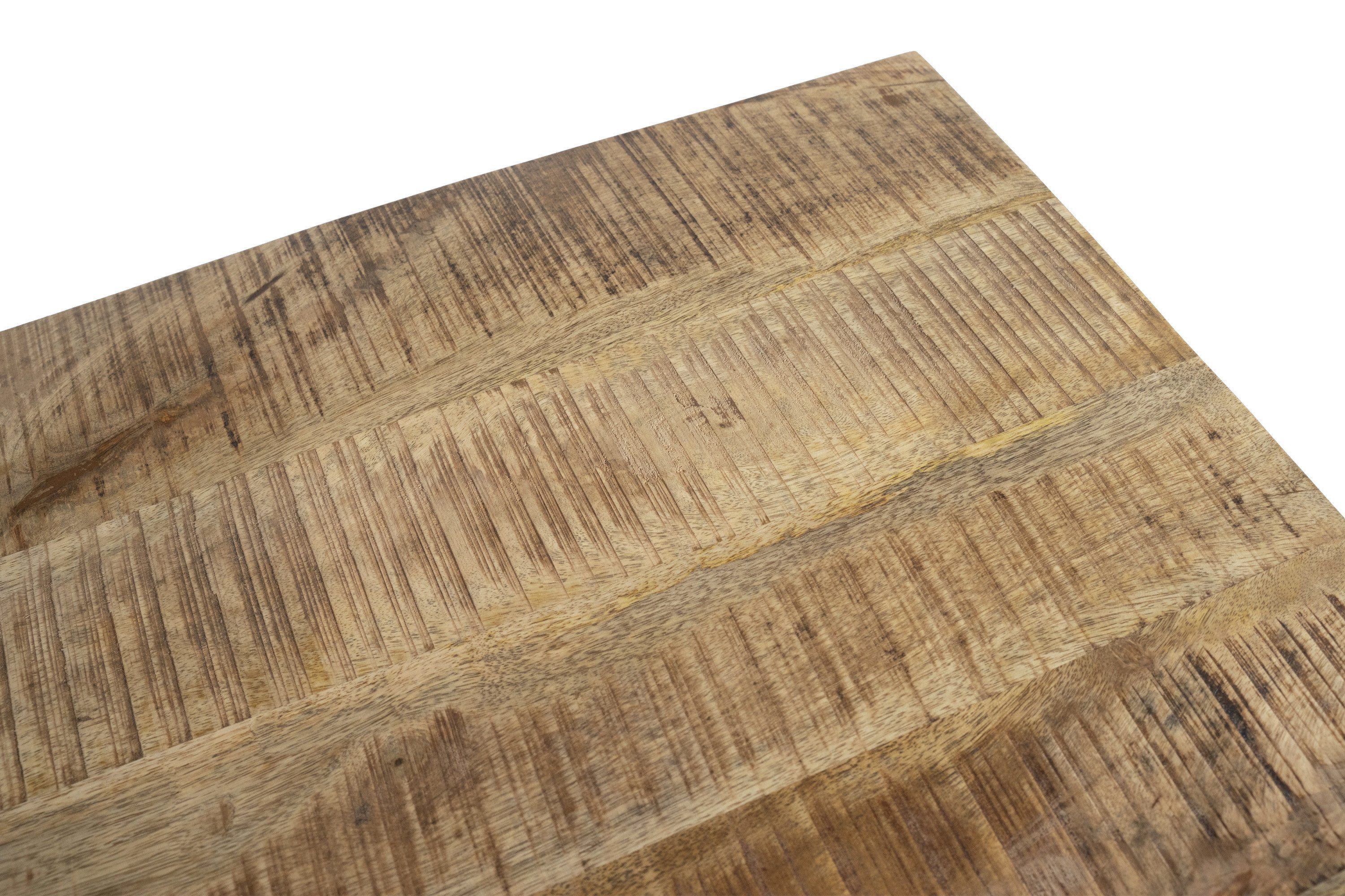 SAM® Esstisch Jamiro, massives Mangoholz, gerade Kante, Metallgestell, bis 3 Meter