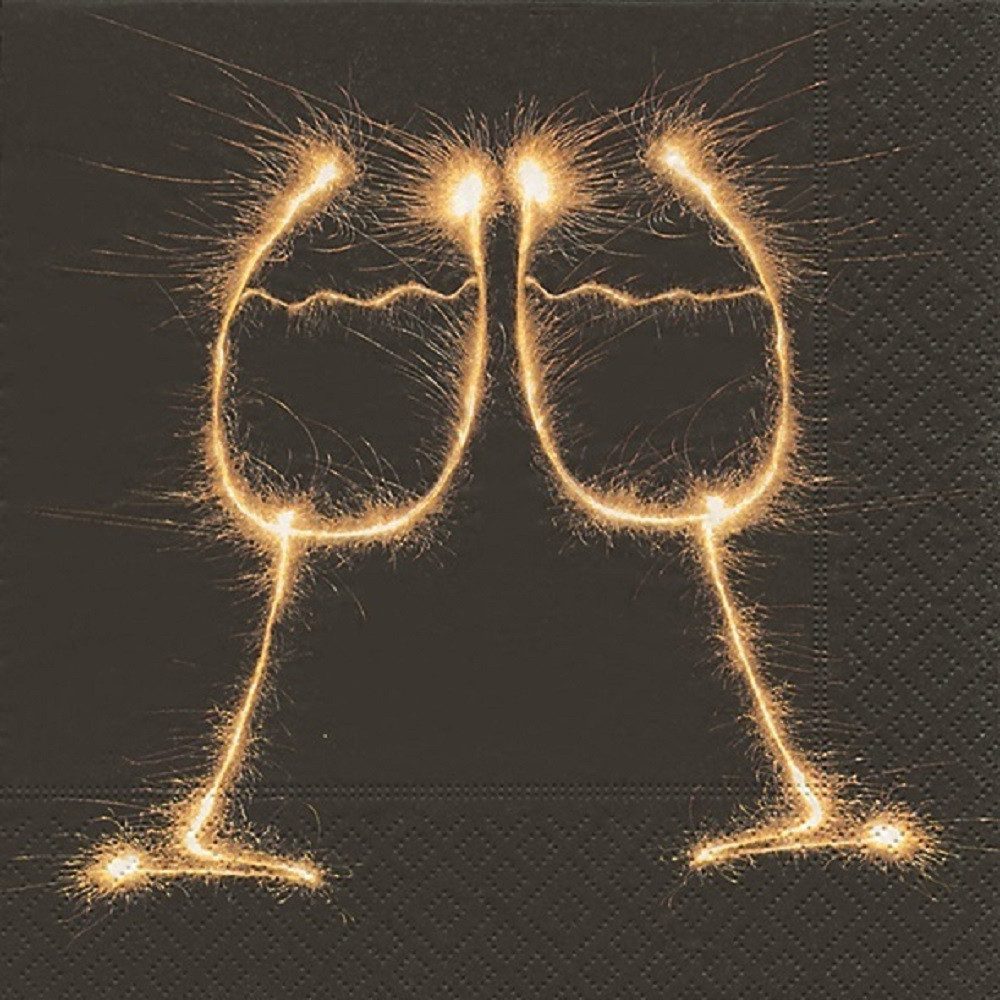 Paper+Design Papierserviette 20 LUNCH SERVIETTEN 33x33cm. Party, Feiern, Gläser. LET´S CELEBRATE