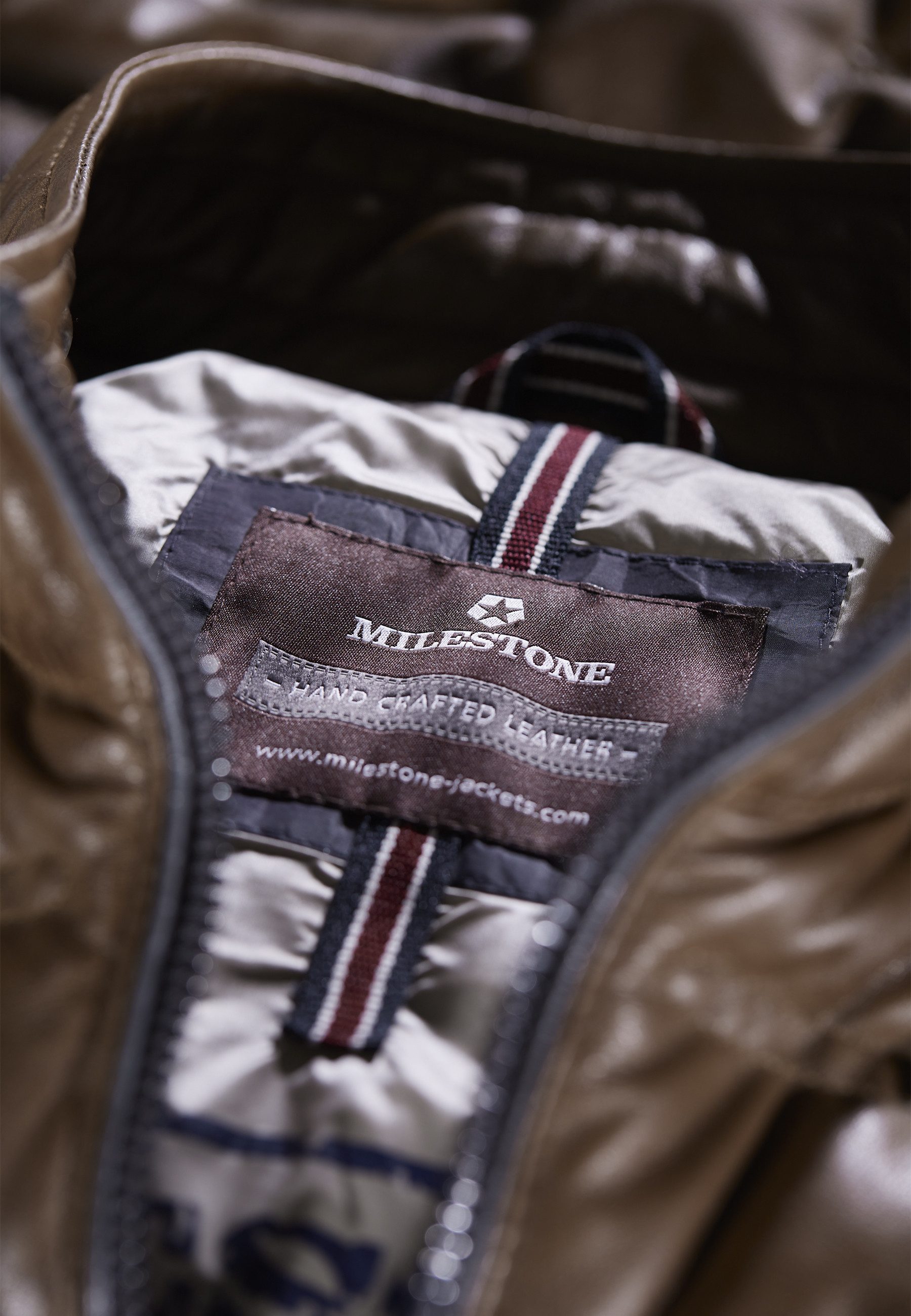 Milestone Lederjacke MSAversa Herren Bikerjacke Jacke Leder klassisch