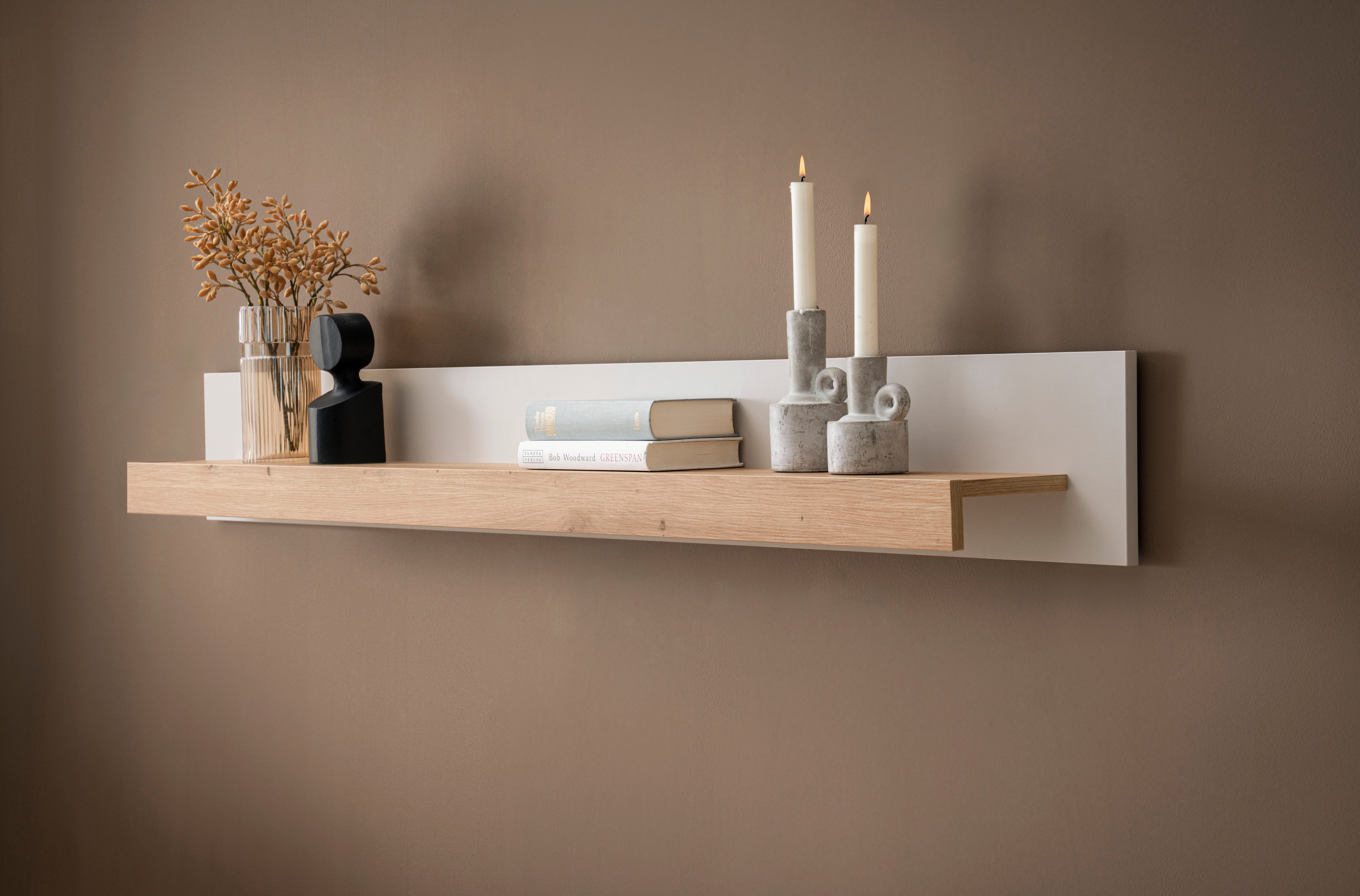 Home affaire Wandboard Sonora, modernes Wandregal, Wandhalter mit Ablagefläche, 159 cm breit, vielseitig einsetzbares Hängeregal, in zwei Größen verfügbar