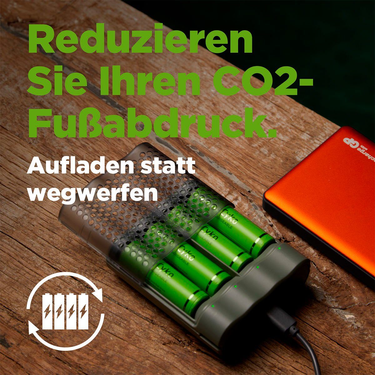 NiMH-Batterien ReCyko Batterie-Ladegerät mit AA Speed 2600 GP Batteries M451 4-fach NiMH 4 x mAh