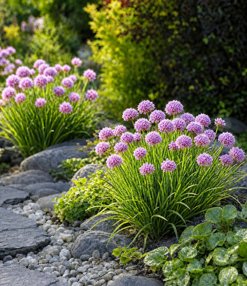 BALDUR Garten Staude Stauden Allium 'Millenium', 1 St., Zierlauch, winterhart, mehrjährig, trockenheitstolerant, langblühend