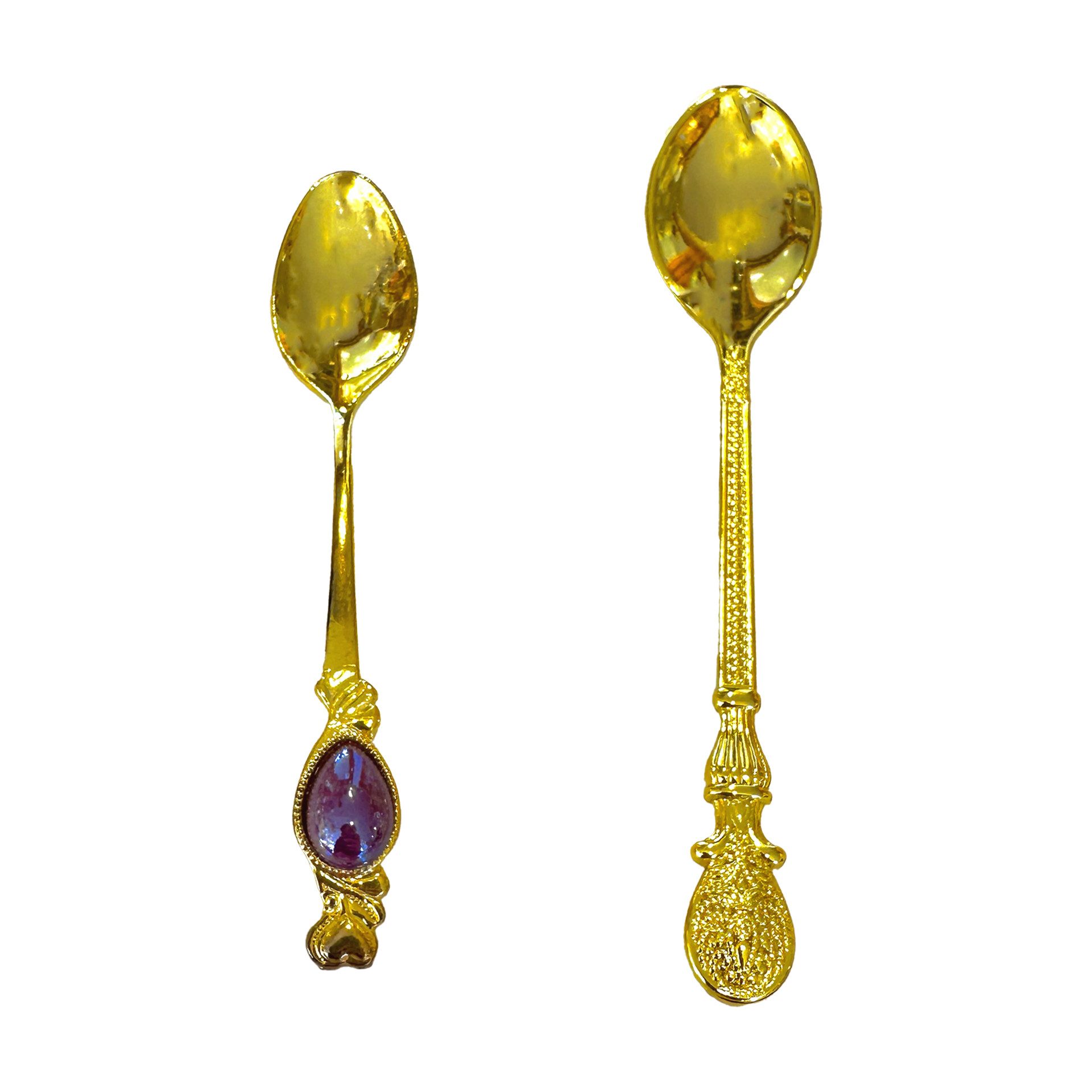 Belle Arti Zuckerdose Zuckerdose Gewürzbehälter Nussschale Gold Glas Pfeffer Salz Löffel
