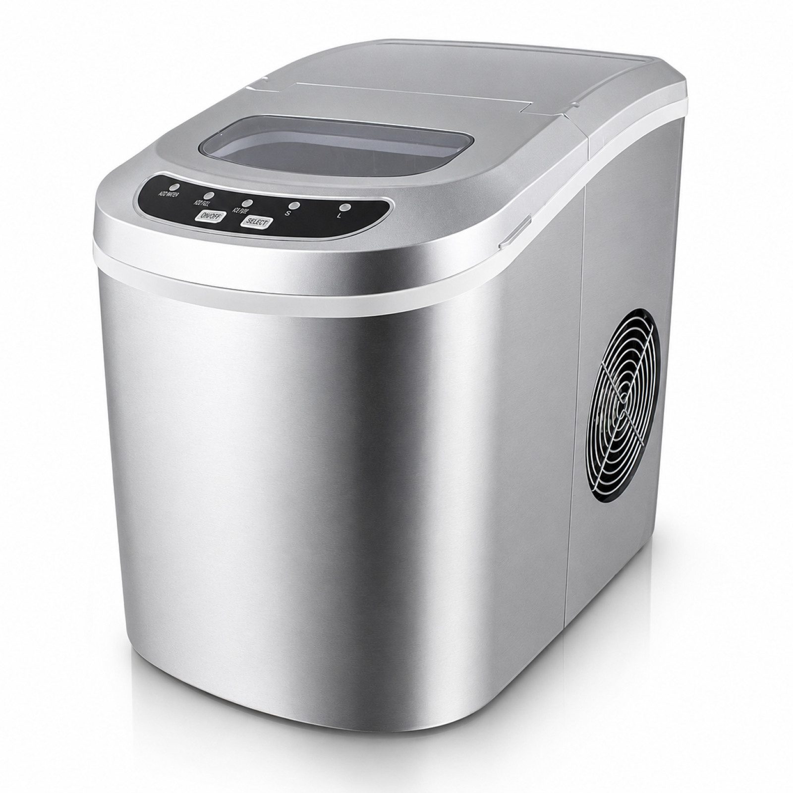 Bituxx Elektrischer Eiswürfelbereiter Eiswürfelmaschine Icemaker Silber, MS-15127