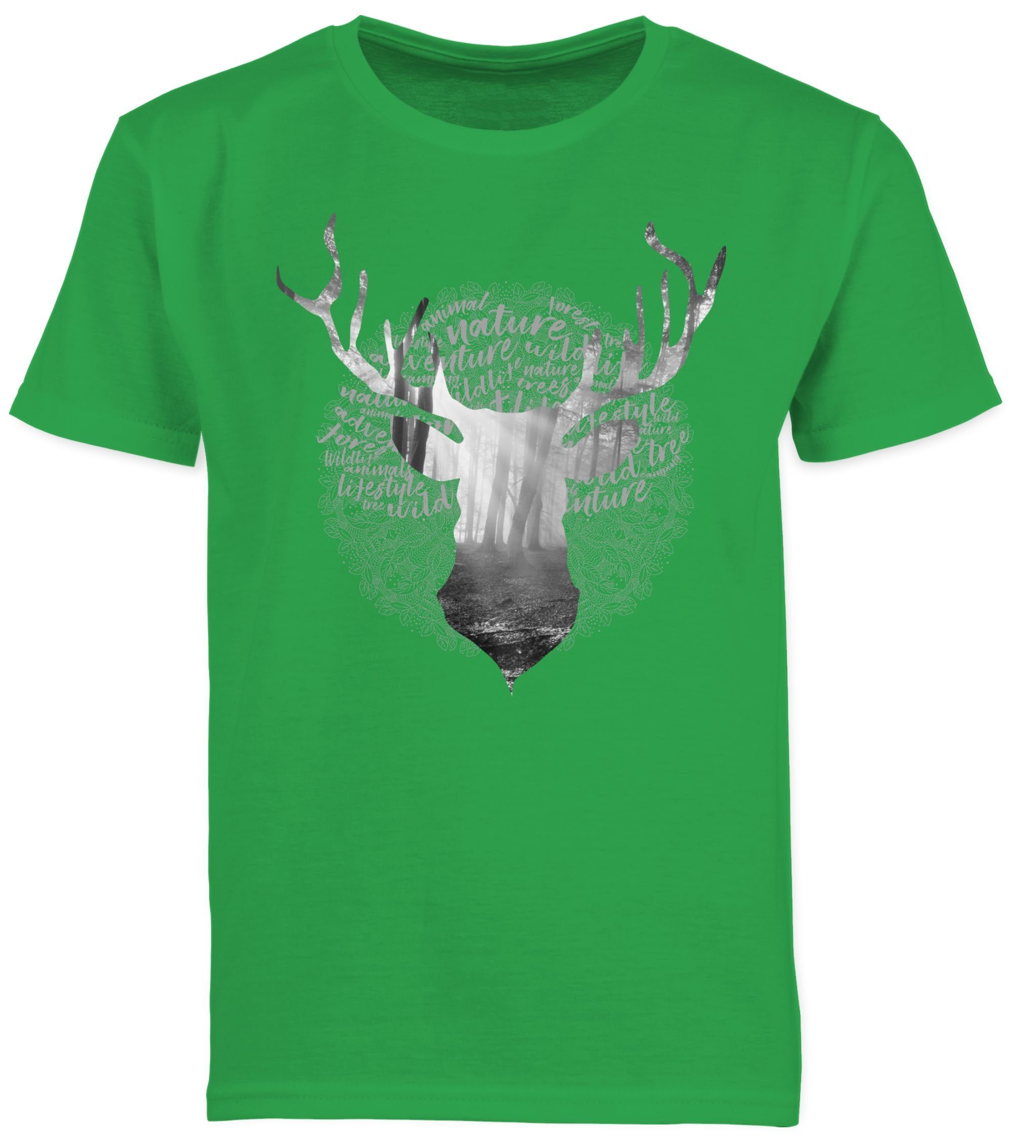 T-Shirt Hirsch Hirschkopf Hirschgeweih