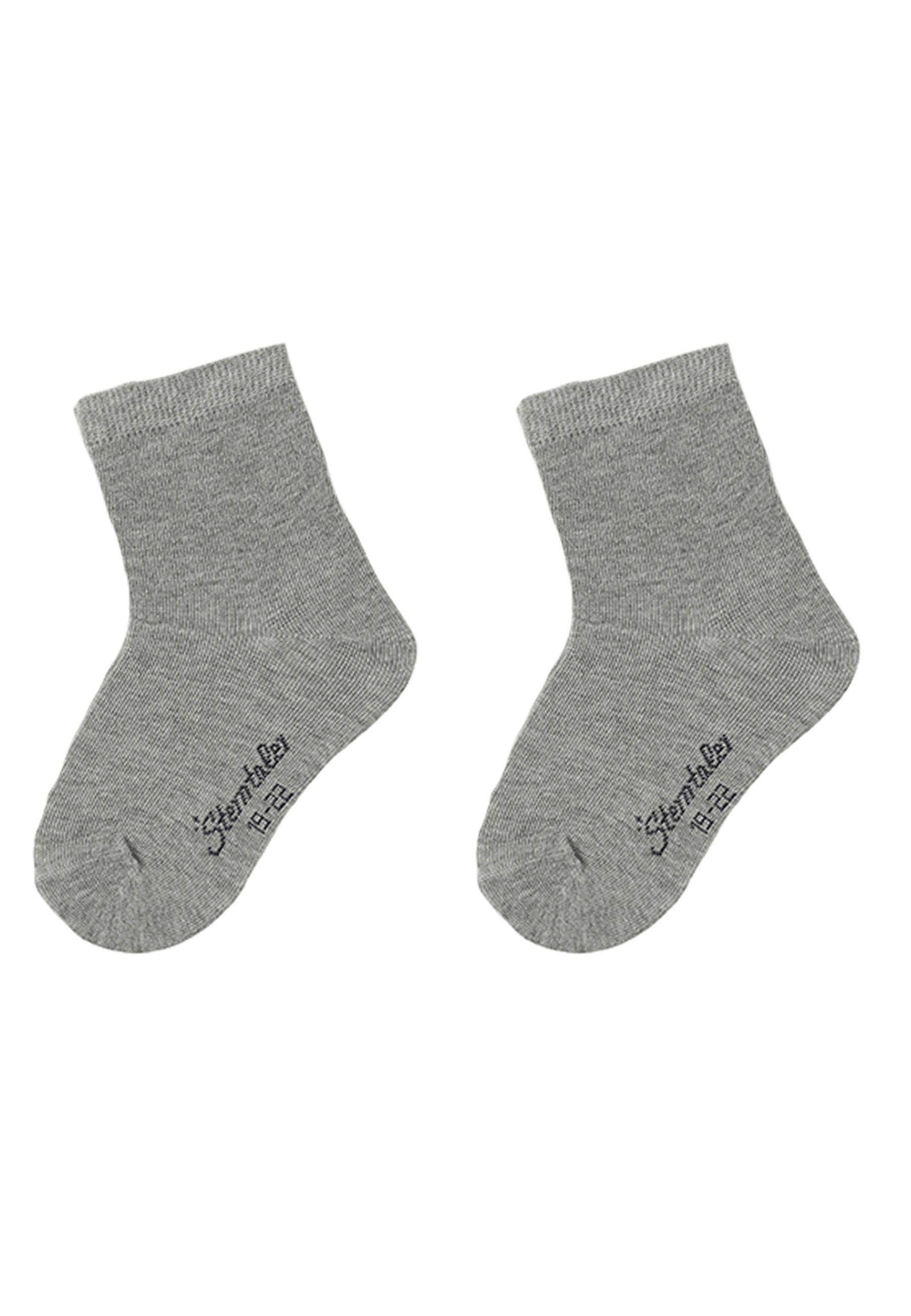 Farben Sterntaler® in uni (2-Paar) Kindersocken im gemustertSöckchen - Kindersocken Basic uni Bequeme Babysöckchen, 2er-Pack grau Kindersöckchen, aus Söckchen pflegeleichter uni, Basicsocken - Söckchen Uni-Socken und Baumwolle-Mischung Söckchen 7 Doppelpack, - Baby- - Doppelpack,