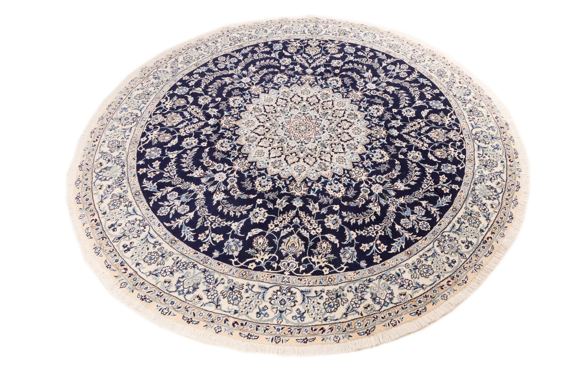 Nain Trading Orientteppich Nain 9La 251x252 Handgeknüpfter Orientteppich / Perserteppich Rund, rund, Höhe: 10 mm