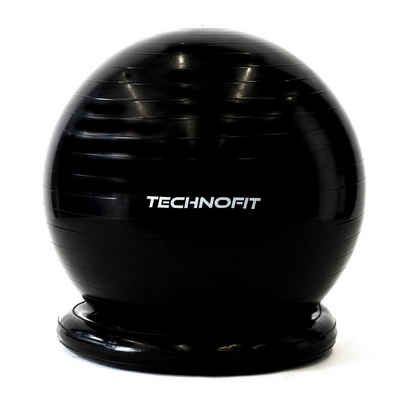 Technofit Gymnastikball Sitzball Yoga Ball, Fitnessball mit rutschfester Basis Ballschale, mit Anti-Rutsch Design