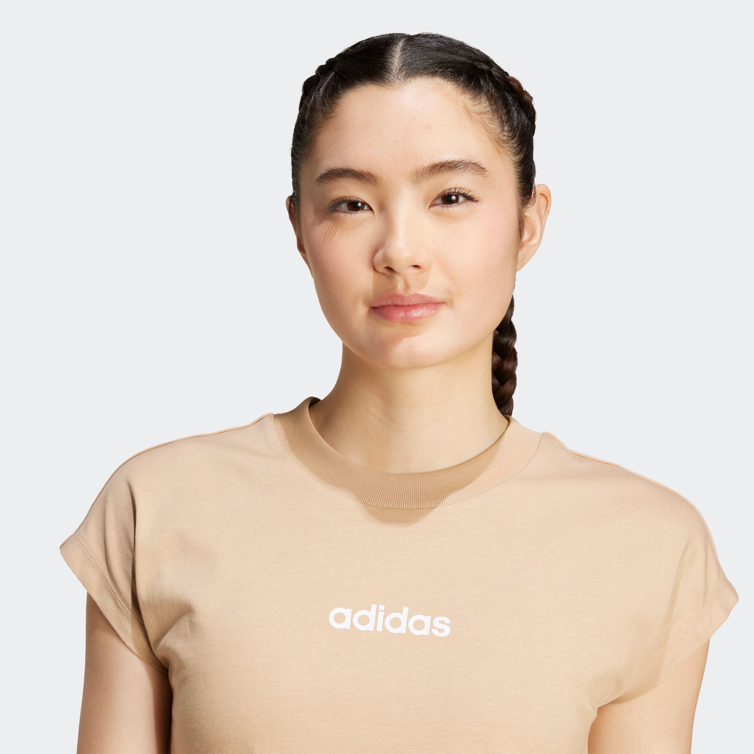adidas Sportswear T-Shirt ESSENTIALS LINEAR COTTON sportlicher Stil, Kurzarm, ohne Verschluss, aus Baumwolle – Bild 4 von 5