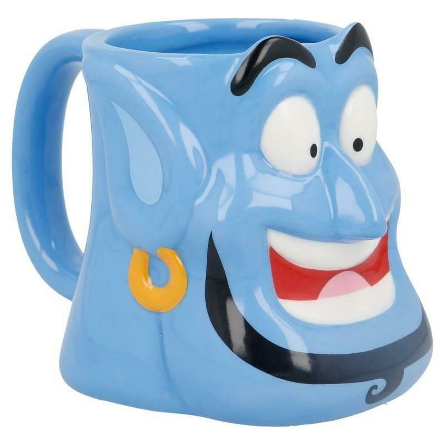 Stor Tasse Tasse 3D Kopf Blaues Genie aus Aladdin im Blister 350ml Kaffeetasse, Keramik