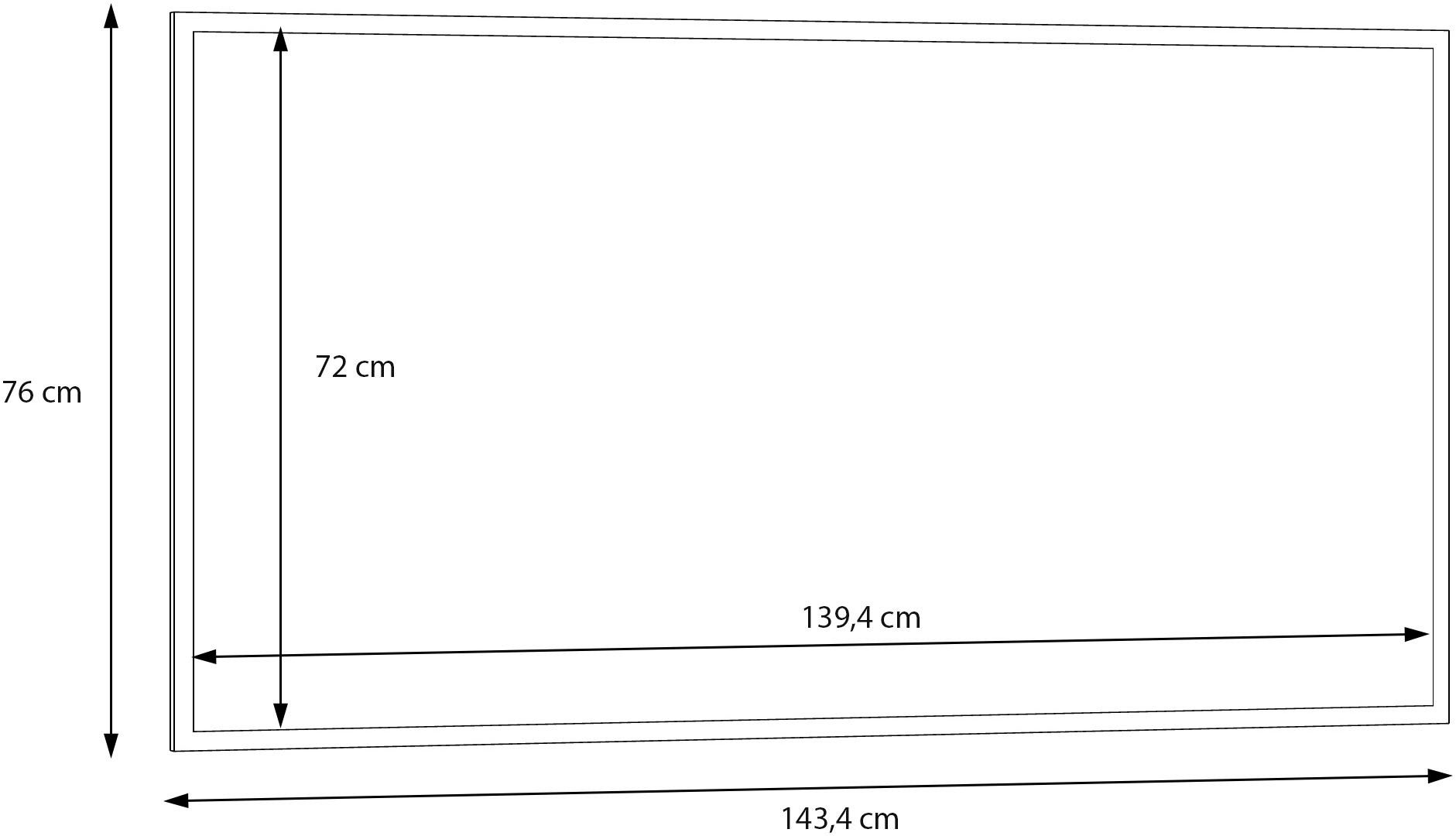 FORTE Garderobenspiegel Alice Springs, B/H/T 143,4/76/1,8 cm, Wandmontage – Bild 5 von 5