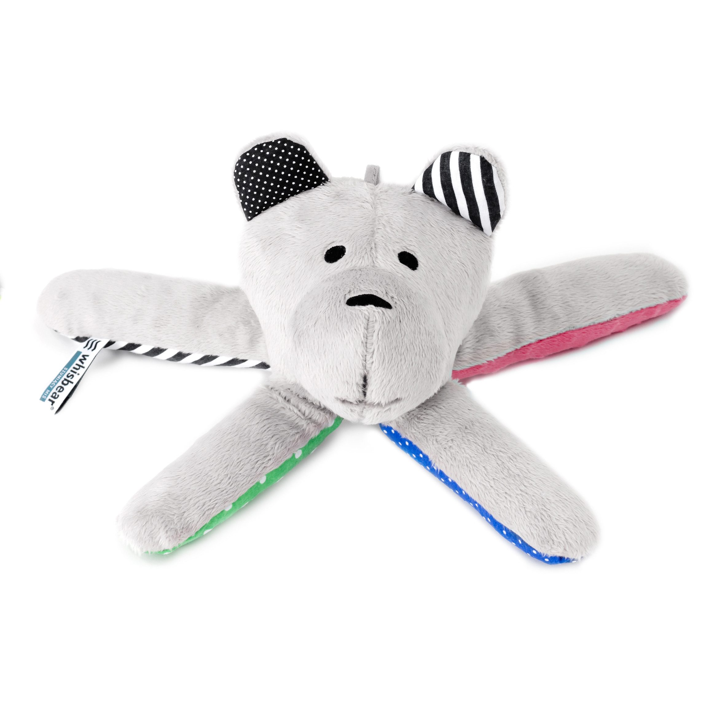 Whisbear Spieluhr Einschlafhilfe Baby Sensorischer Bär mit CRY SENSOR Rosa Rauschen, CRY Sensor- der Bär reagiert automatisch auf das Weinen des Babys