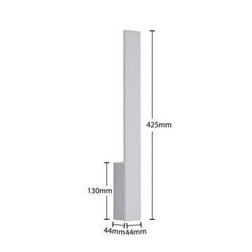 Arcchio LED Wandleuchte Ivano, dimmbar, LED-Leuchtmittel fest verbaut, warmweiß, Modern, Aluminium, alu gebürstet, 2 flammig, inkl. Leuchtmittel