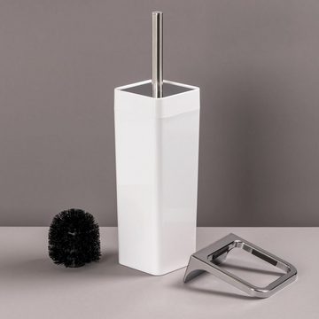 bremermann WC-Reinigungsbürste WC-Garnitur SAVONA inkl. Wandhalterung, Toilettenbürstenhalter, eckig
