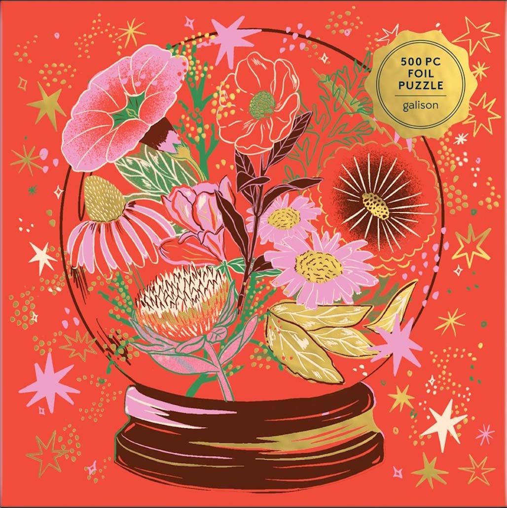 Chronicle Books Puzzle Schauglas mit Blumen, Puzzleteile