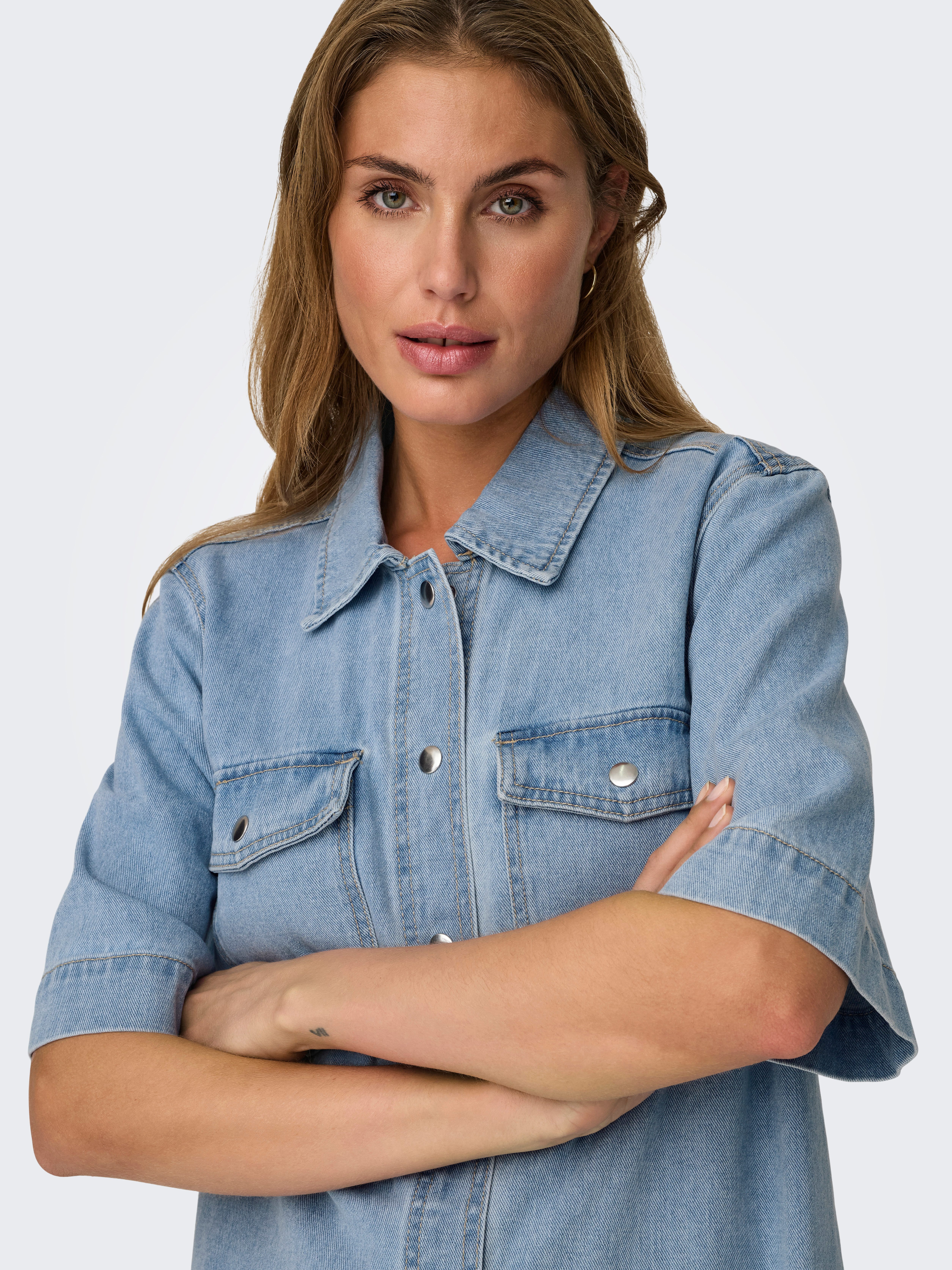 ONLY Jeanskleid ONLBELLE S/S BUTTON DRESS DNM GUA NOOS