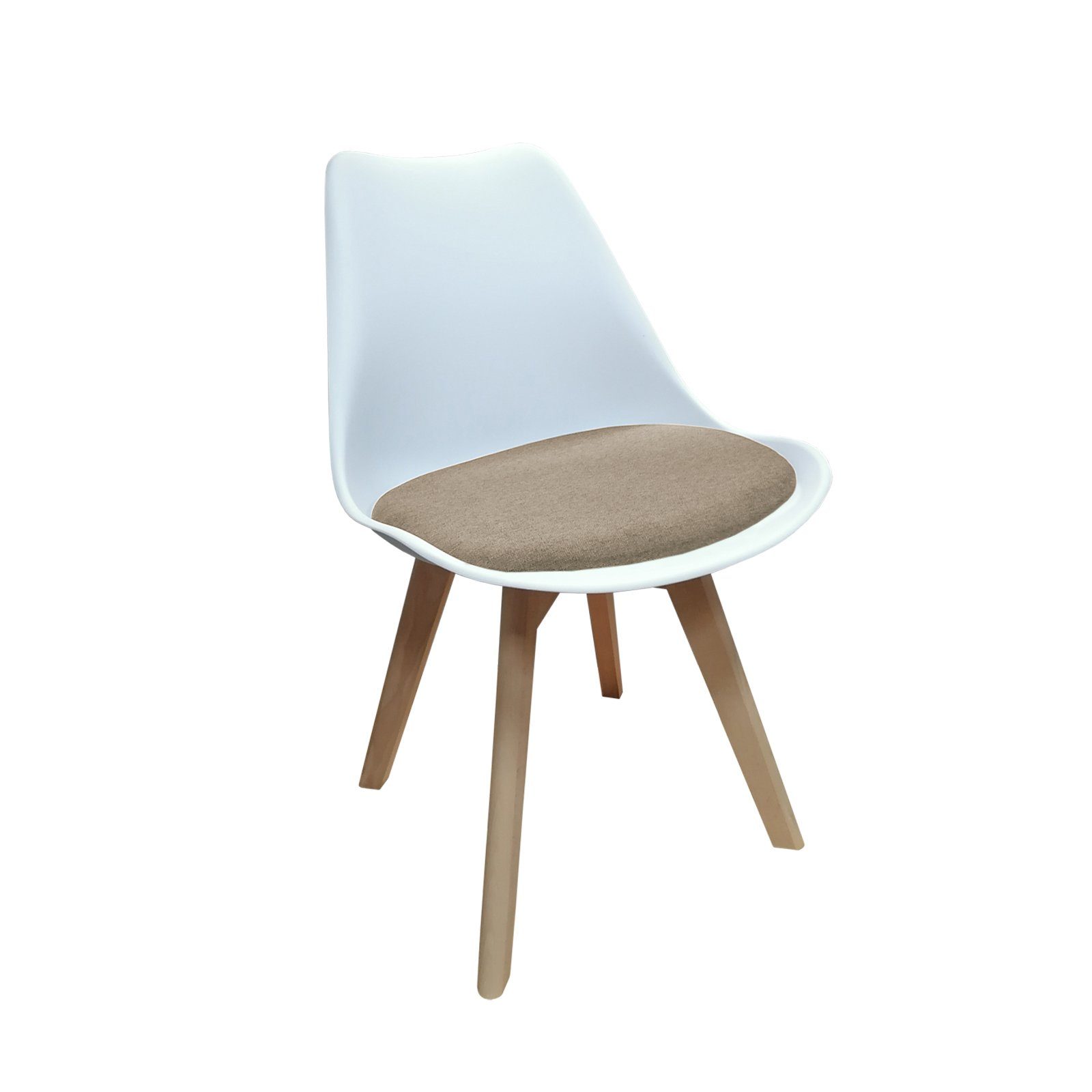 HTI-Living Esszimmerstuhl Stuhl Atlanta Weiß, Webstoff Beige (Einzelstuhl, 1 St), Esszimmerstuhl