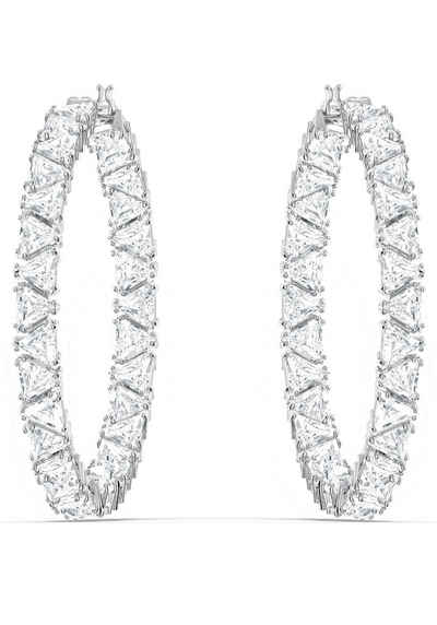 Swarovski Paar Серьги-кольца Ortyx, Dreieckiger Swarovski Zirconia, 5598343, mit Swarovski® Kristall