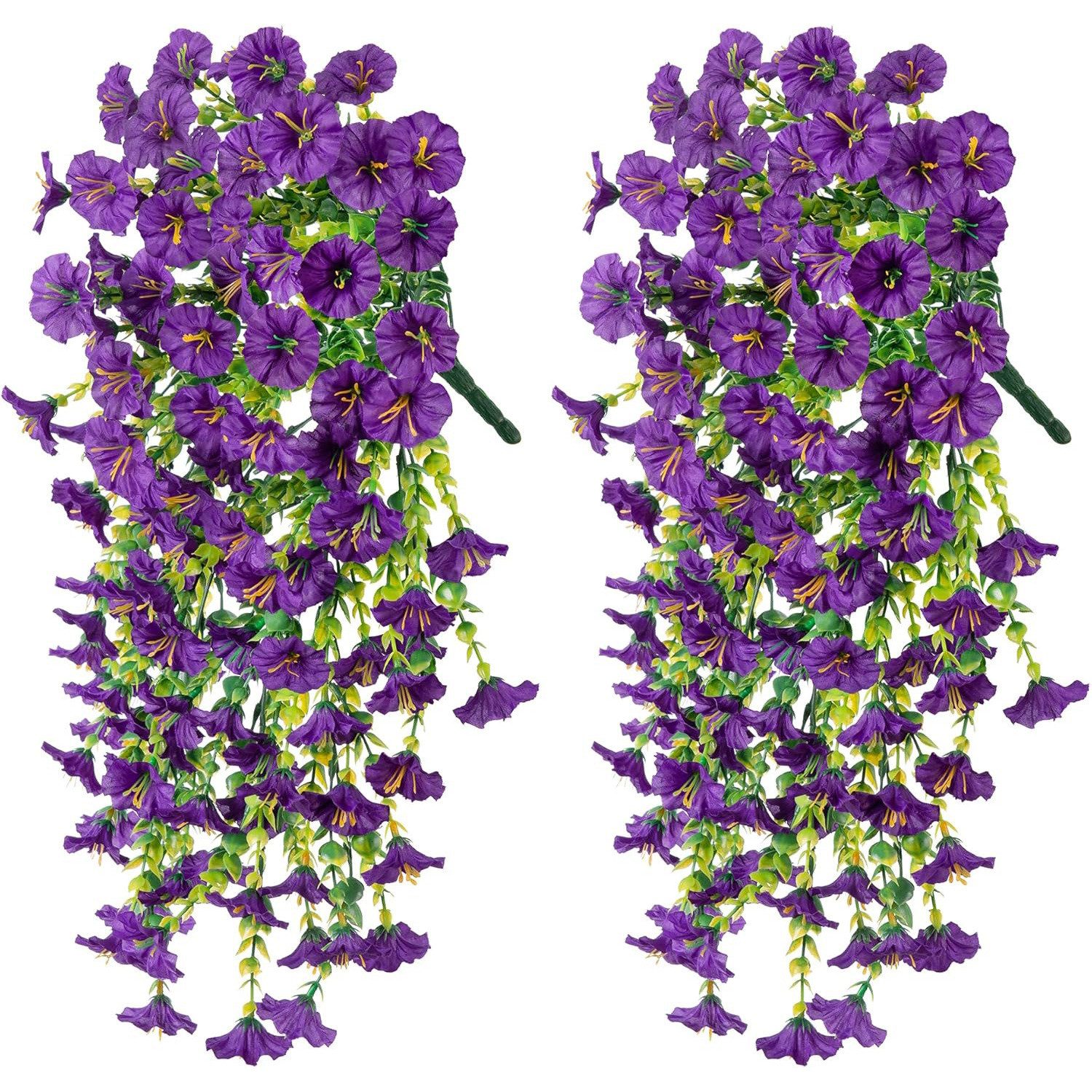 Kunstblumenstrauß 2 Stück Künstlich Hängende Blumen, Kunstblumen Veilchen Hängend, Minicloss