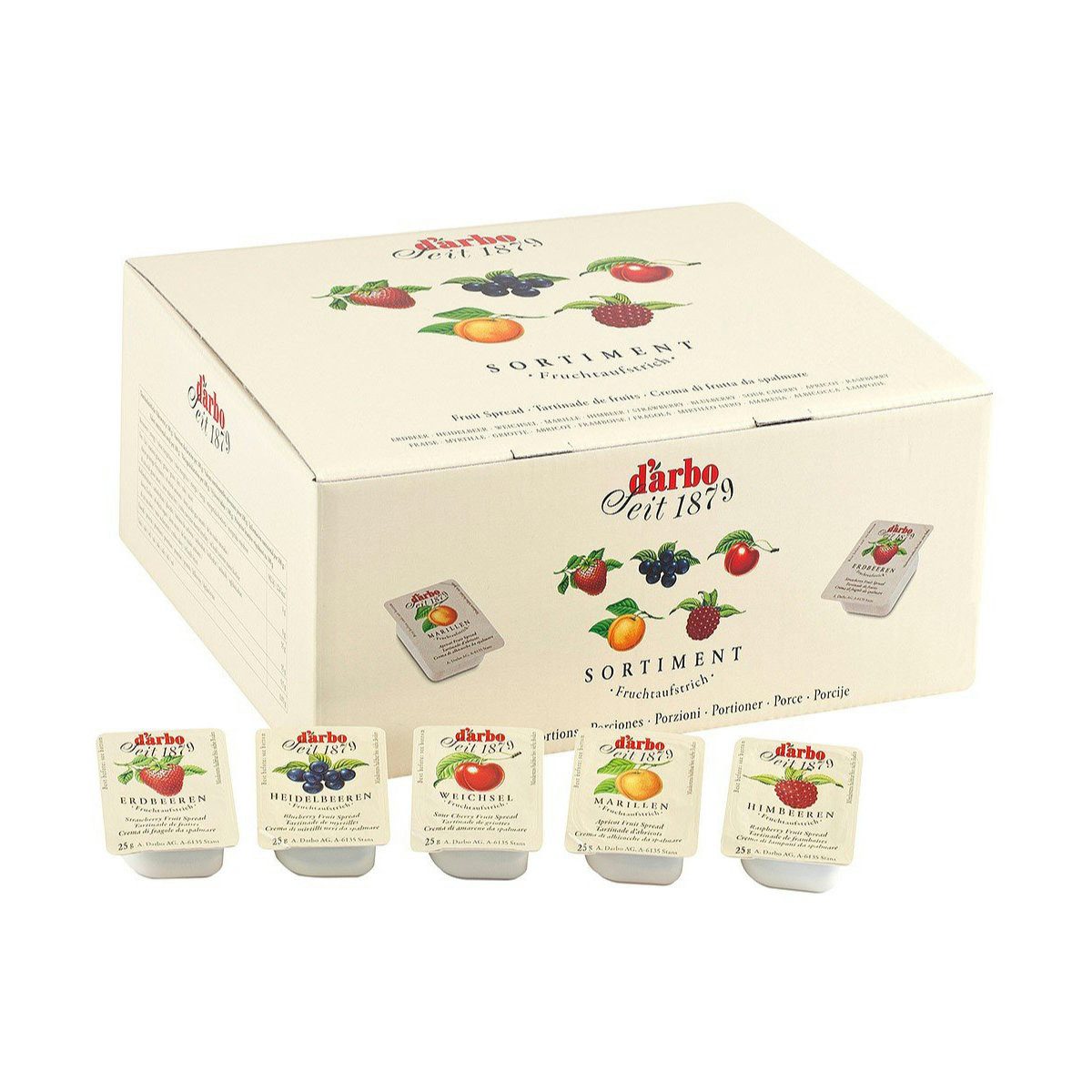 darbo Fruchtaufstrich, Darbo Fruchtaufstrich Konfitüre Mix Sortiment 100 Stück 2500g