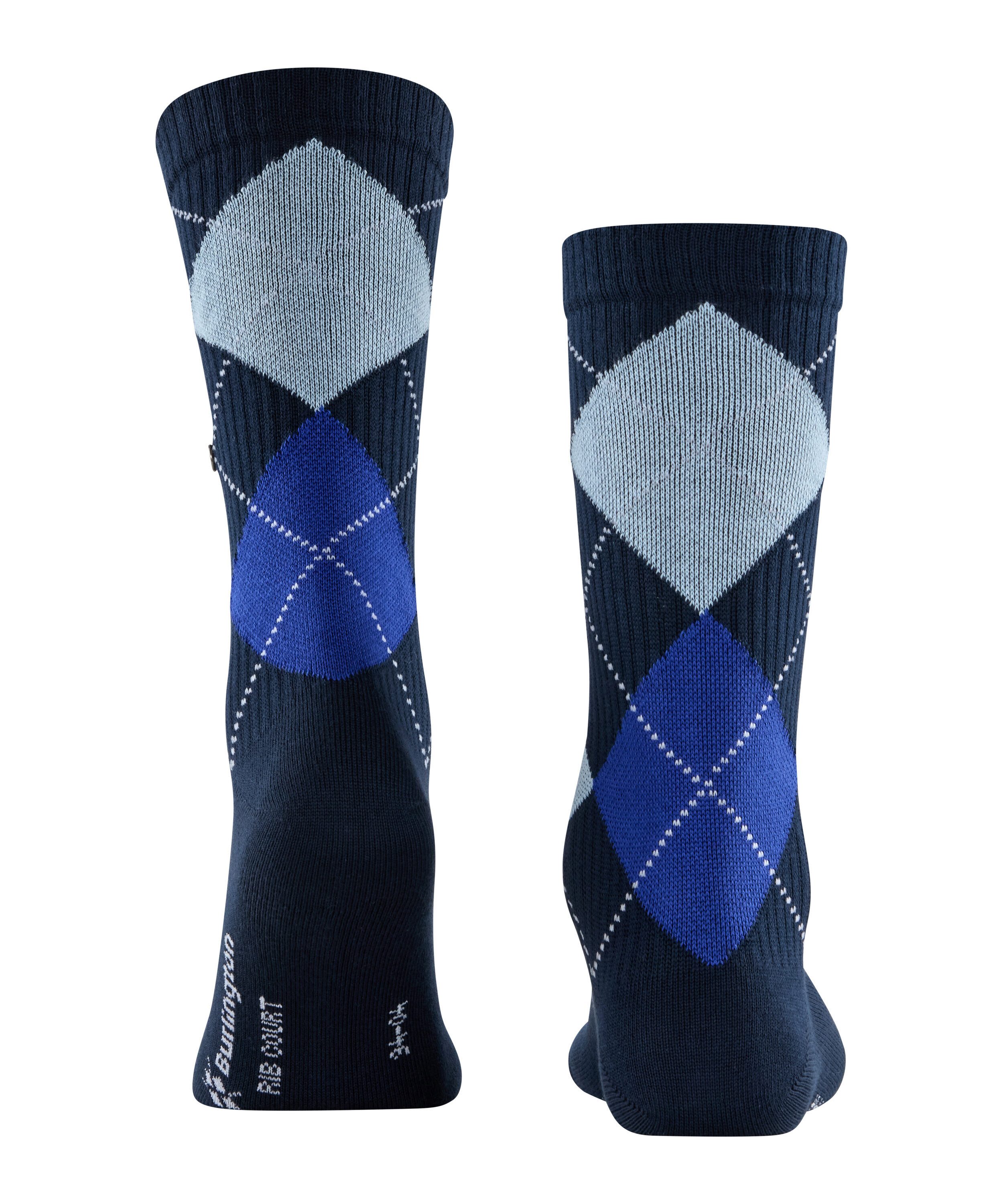 Burlington Socken Rib Court Einheitsgröße 40-46, Argyle-Muster, feine Rippenstruktur – Bild 3 von 5