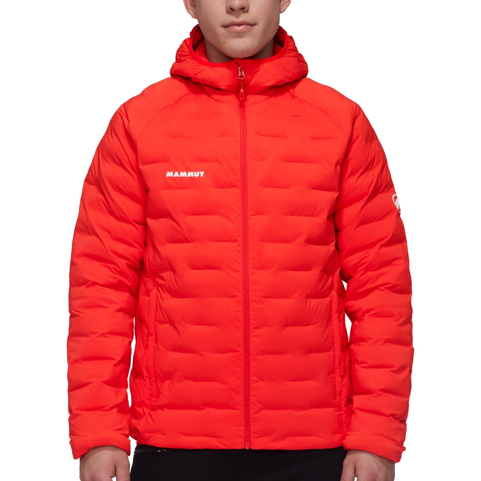 Mammut Winterjacke Sender IN Hooded Jacket mit Markenschriftzug auf der Vorderseite