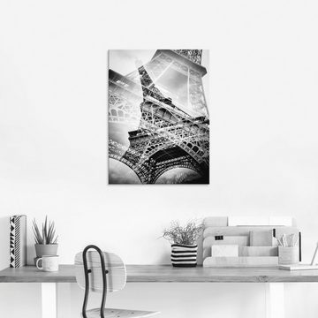 Artland Glasbild Der doppelte Eiffelturm, Gebäude (1 St), in verschiedenen Größen