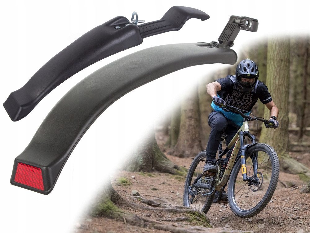 VERK GROUP Schutzblech Fahrrad Schutzblech Set 24‑28 Zoll vorne hinten Spritzschutz (Set, 2 St., Paar), 2‑teilig, vorne + hinten – Bild 4 von 5