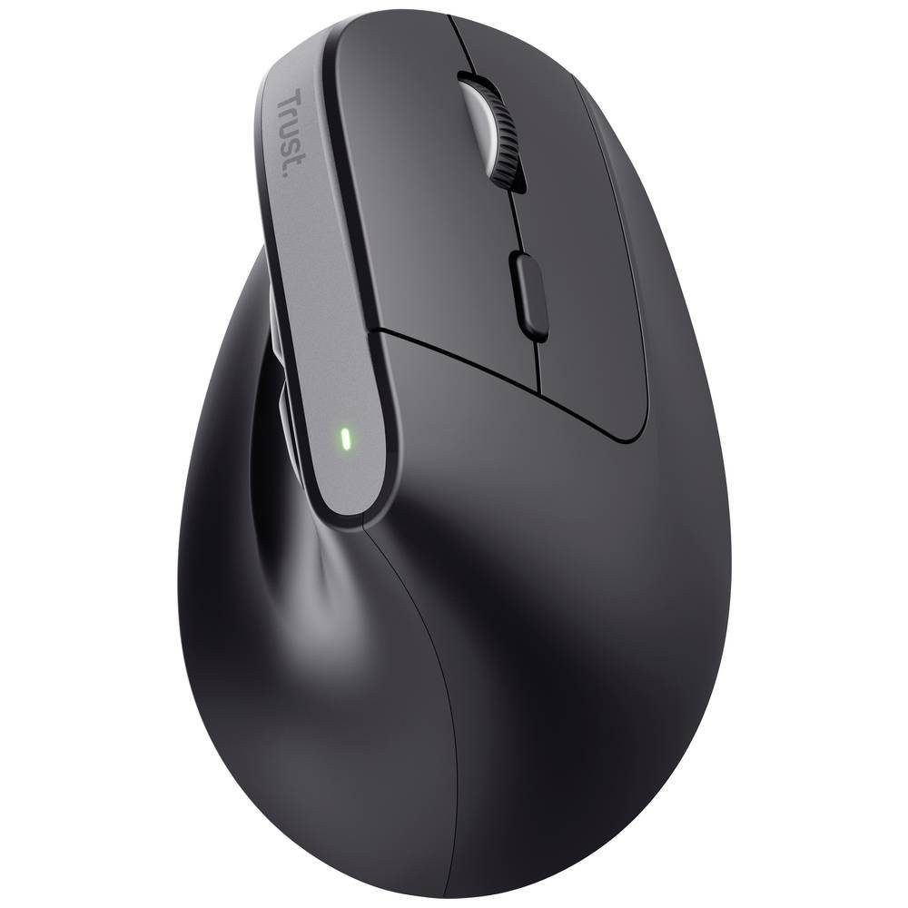 Trust Bluetooth® Ergonomische Maus 25146 Mäuse (Ergonomisch, Geräuscharme Tasten, Integriertes Scrollrad)