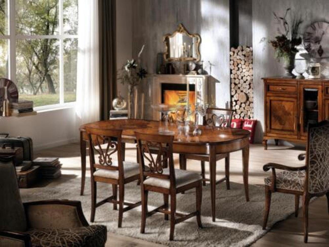 Tisch Esszimmer-Set, + Esstisch JVmoebel Modern Stühle Gruppe Esszimmer 4x Stuhl Ess Set