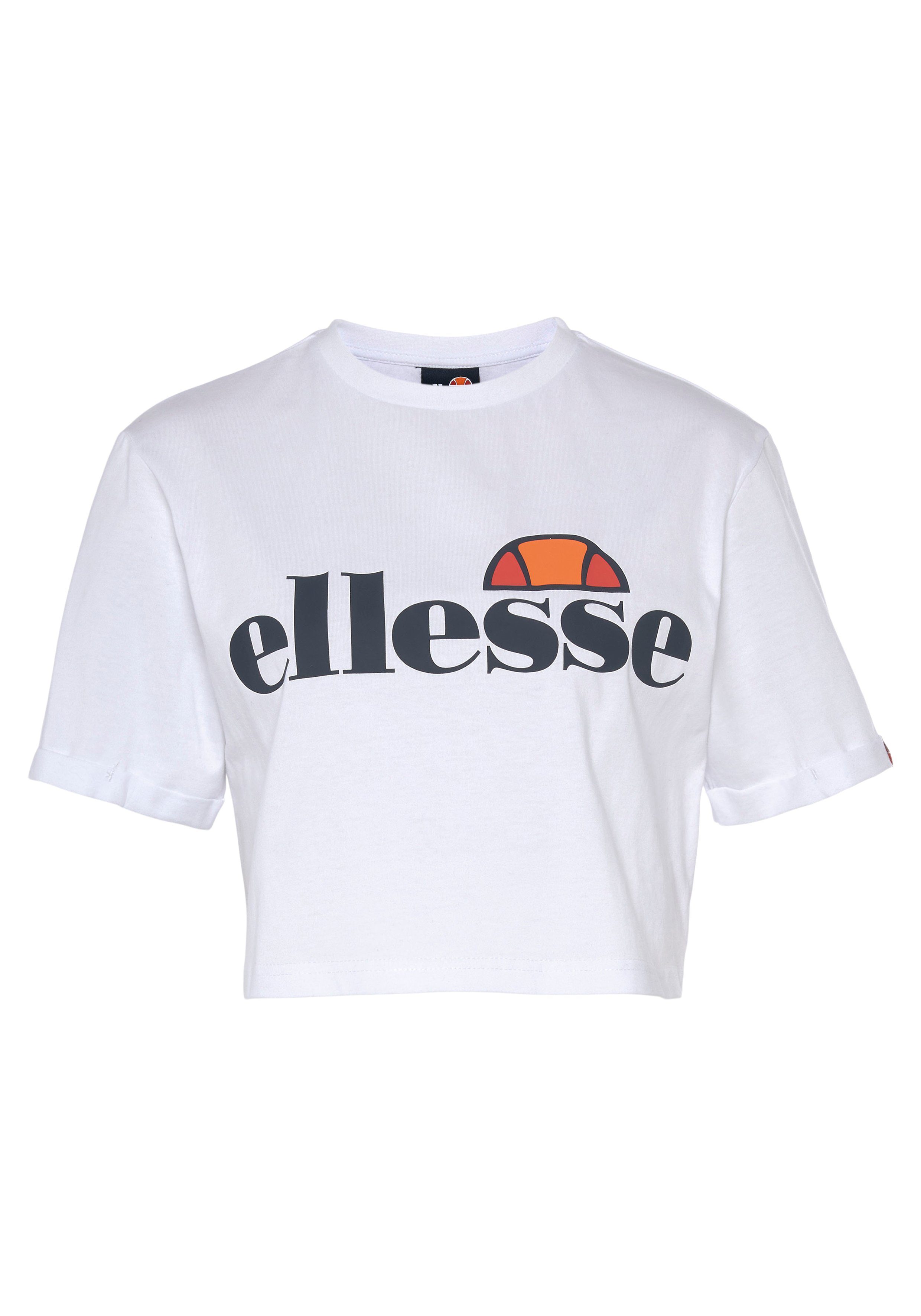 White TEE ALBERTA Ellesse T-Shirt CROPPED