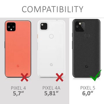 kwmobile Handyhülle Hülle für Google Pixel 5 - Stoff Cover Case im Design, Hülle für Google Pixel 5 - Stoff Cover Case im Design