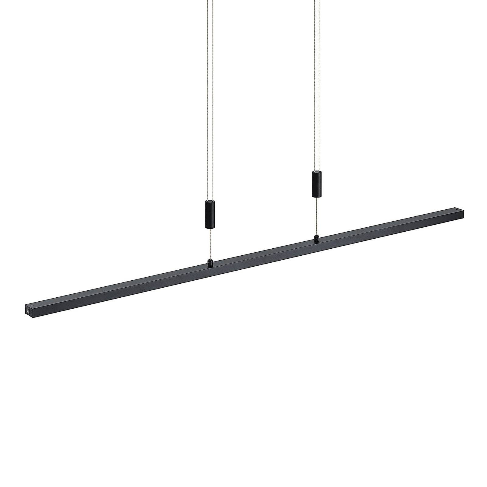 Lindby LED-Hängeleuchte Arneja, dimmbar, LED-Leuchtmittel fest verbaut, Farbwechsel warmweiß / tageslicht, Modern, Aluminium, Eisen, Schwarz matt, 1 flammig, inkl.