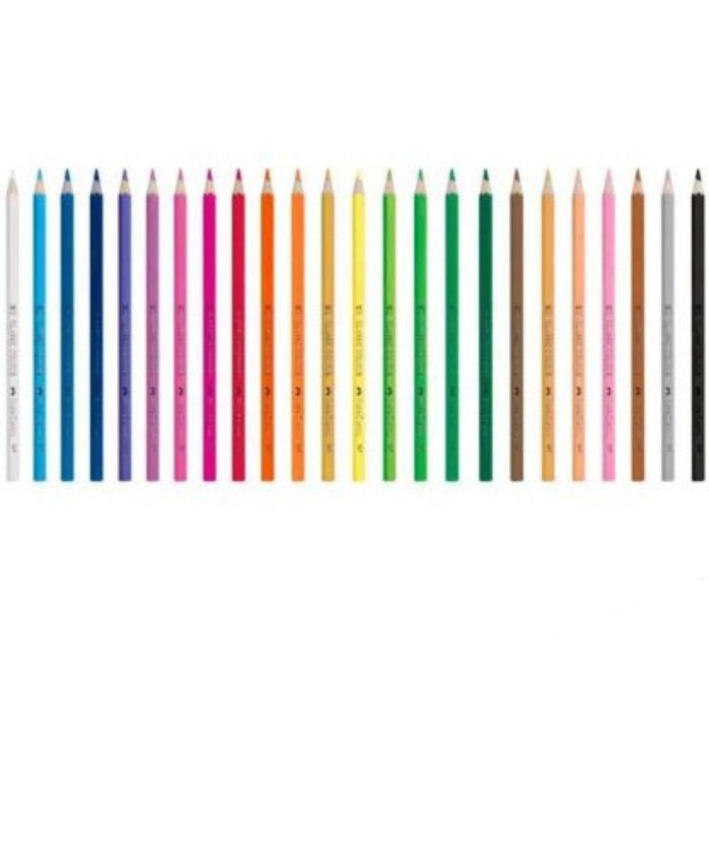 Faber-Castell Buntstift 24 FABER-CASTELL Castle Buntstifte, (Packung, 24-tlg., Buntstifte), leuchtende Farben