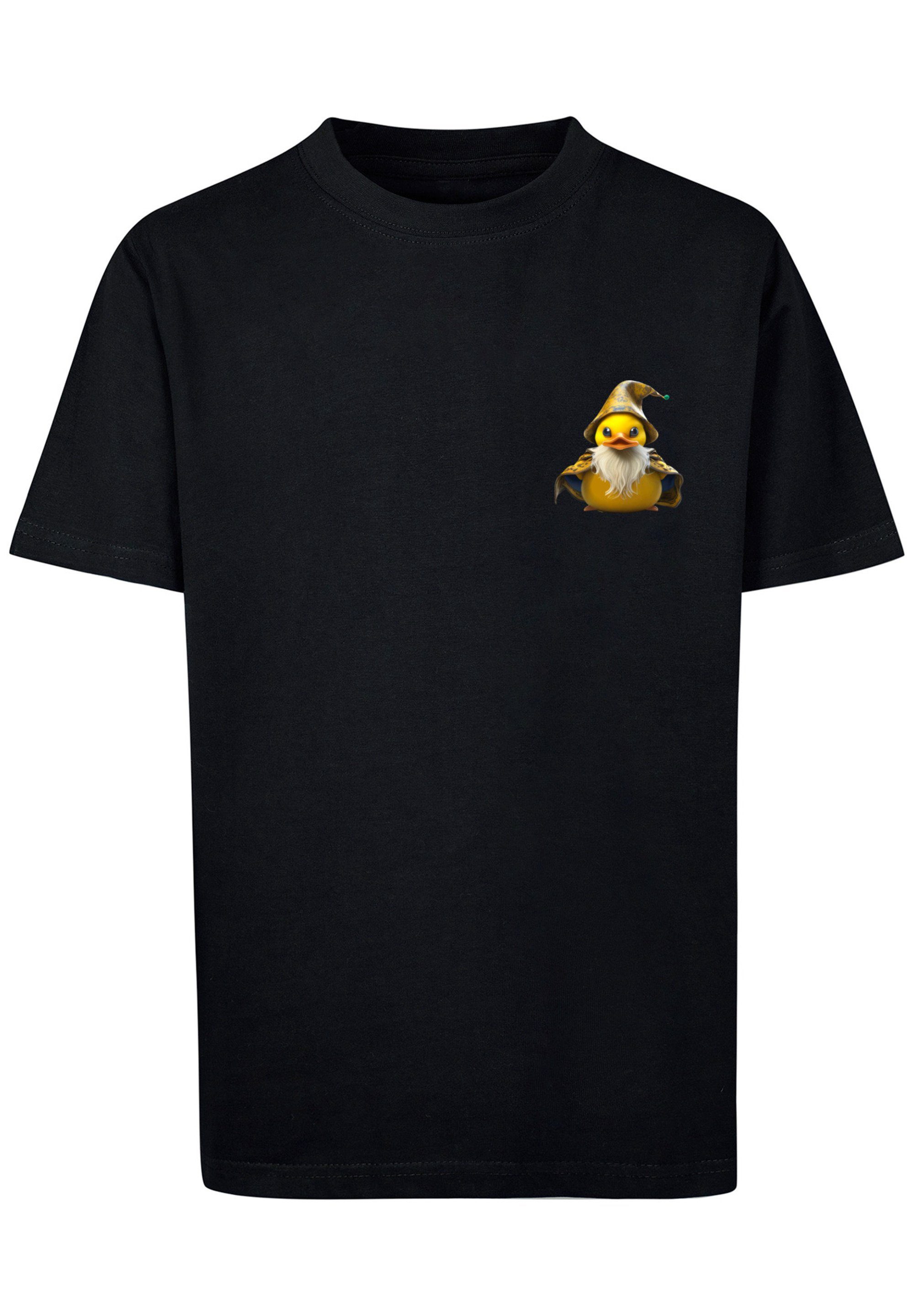 F4NT4STIC schwarz Wizard T-Shirt Duck TEE UNISEX Print Rubber