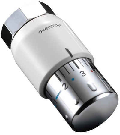 Oventrop Heizkörperthermostat OVENTROP Thermostatkopf Uni SH weiß/ verchromt m. Nullstellung, (1 St)