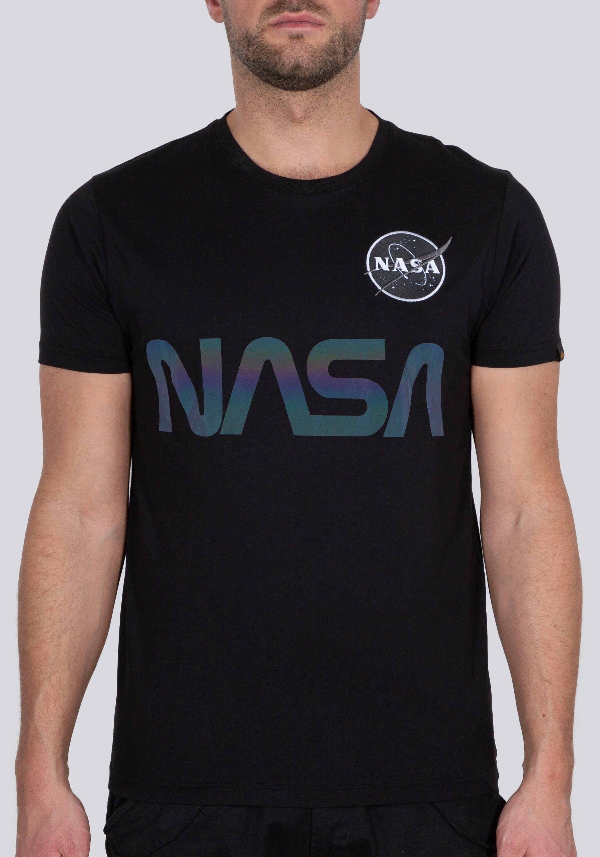 Industries Nasa Reflective black Rundhalsshirt Alpha Tee