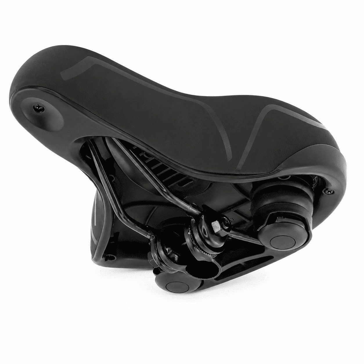 MidGard Fahrradsattel stoßdämpfend und atmungsaktiv, ergonomischer Fahrradsitz f MTB e-Bike, ergonomischer Fahrrad-Sattel mit Zug- und Druckfedern