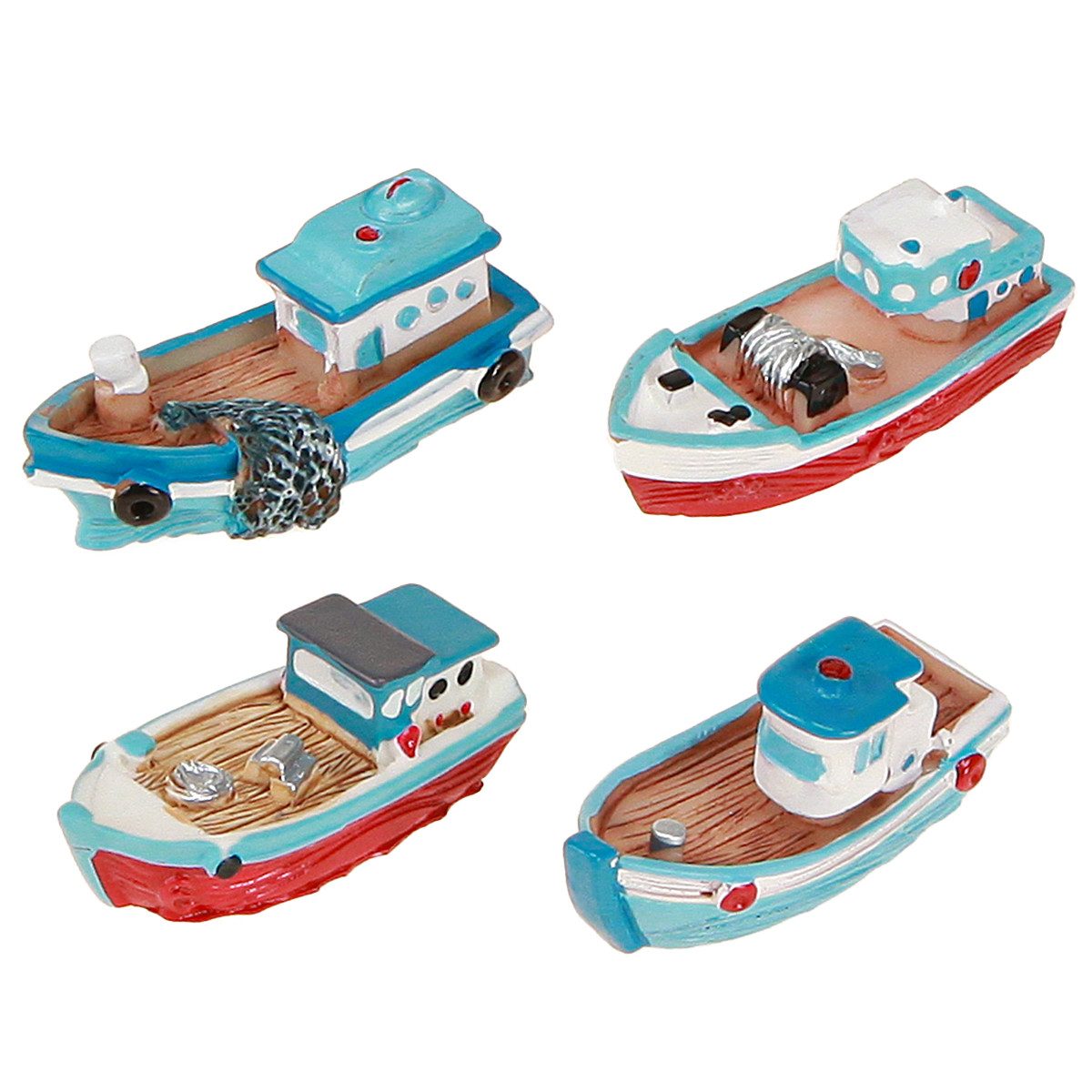 Viana Dekofigur Deko Schiffchen Boot Blau Rot Maritime Tischdeko Miniatur S günstig online kaufen