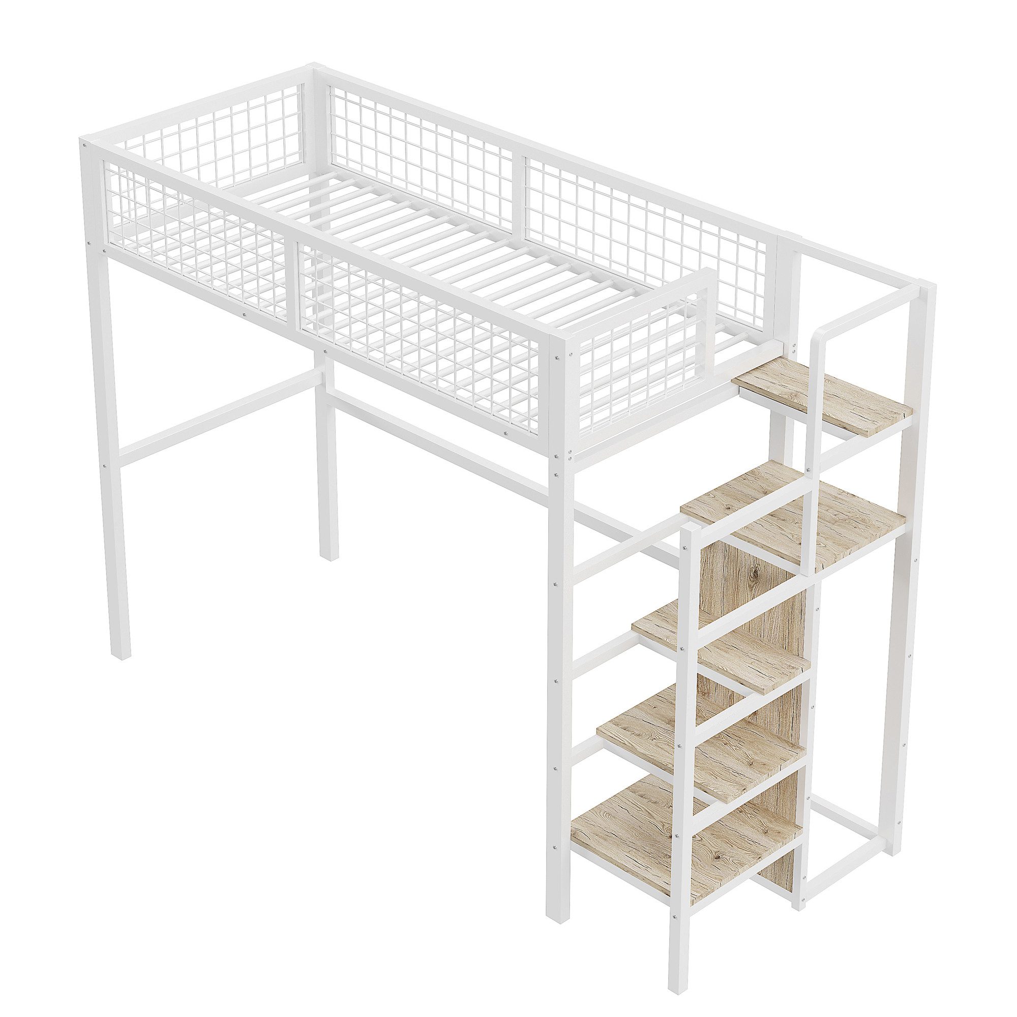 REDOM Metallbett Hochbett Einzelbett Stauraumbett Funktionsbett günstig online kaufen