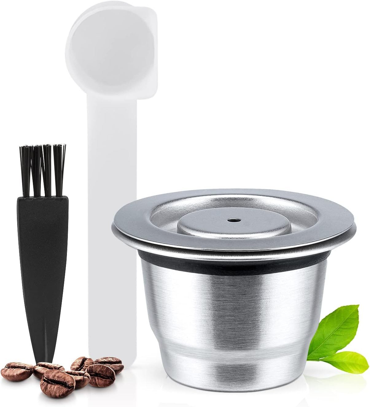FELIXLEO Wiederbefüllbare Kaffeepads Edelstahl Kaffeepad Wiederbefüllbare Kaffeekapseln